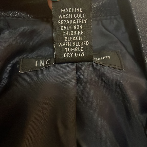 Navy INC International Concepts Waterfall Blazer - Picture 6 of 9